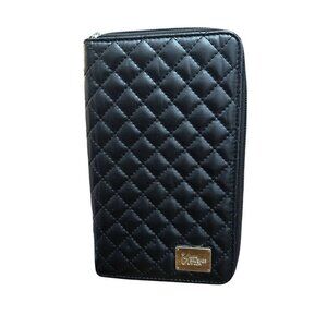 IT Cosmetics Quilted Travel Case Black Zipper Closure Makeup Brush Organizer